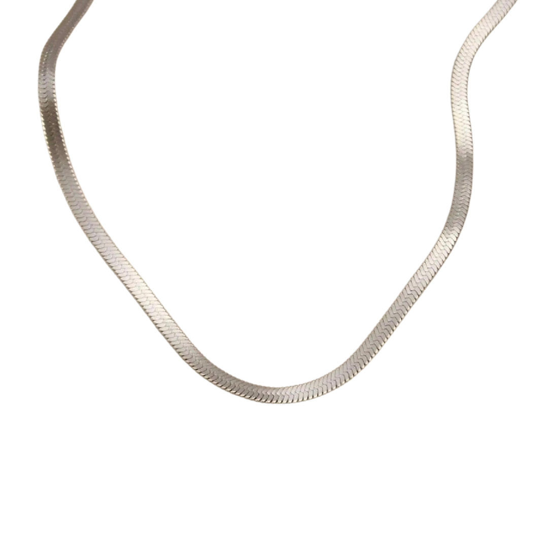 The Amber Snake Silver Necklace