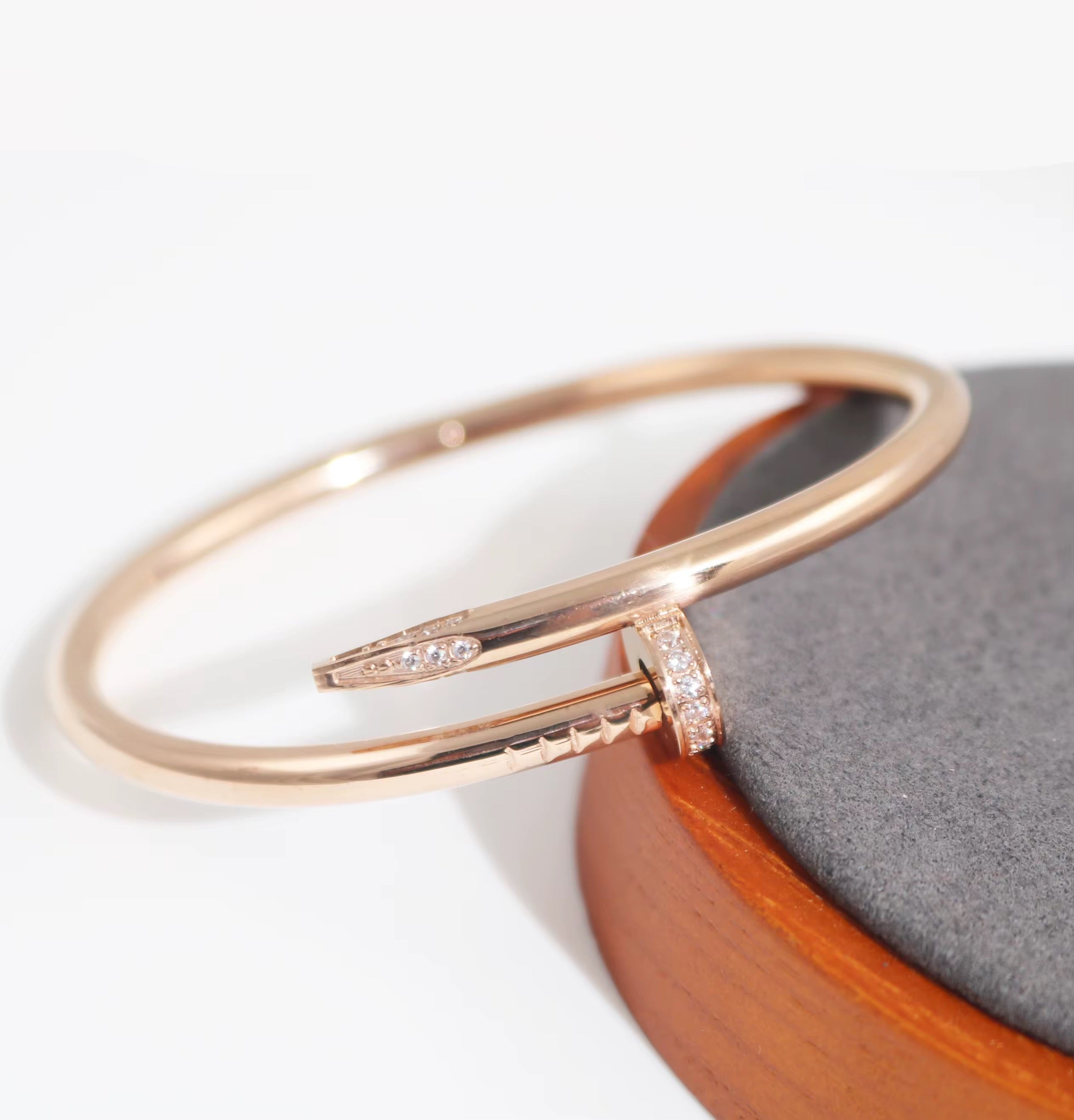 The Pave Rose Gold Bangle
