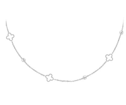 The Clover Me Bead Silver Necklace