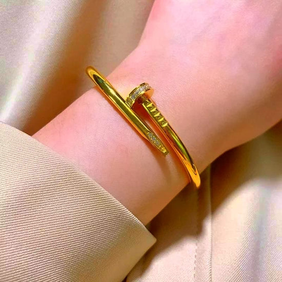 Load image into Gallery viewer, The Pavé Nail Bangle
