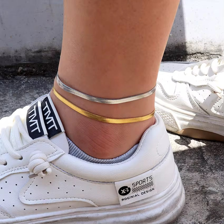 The Amber Snake Anklet