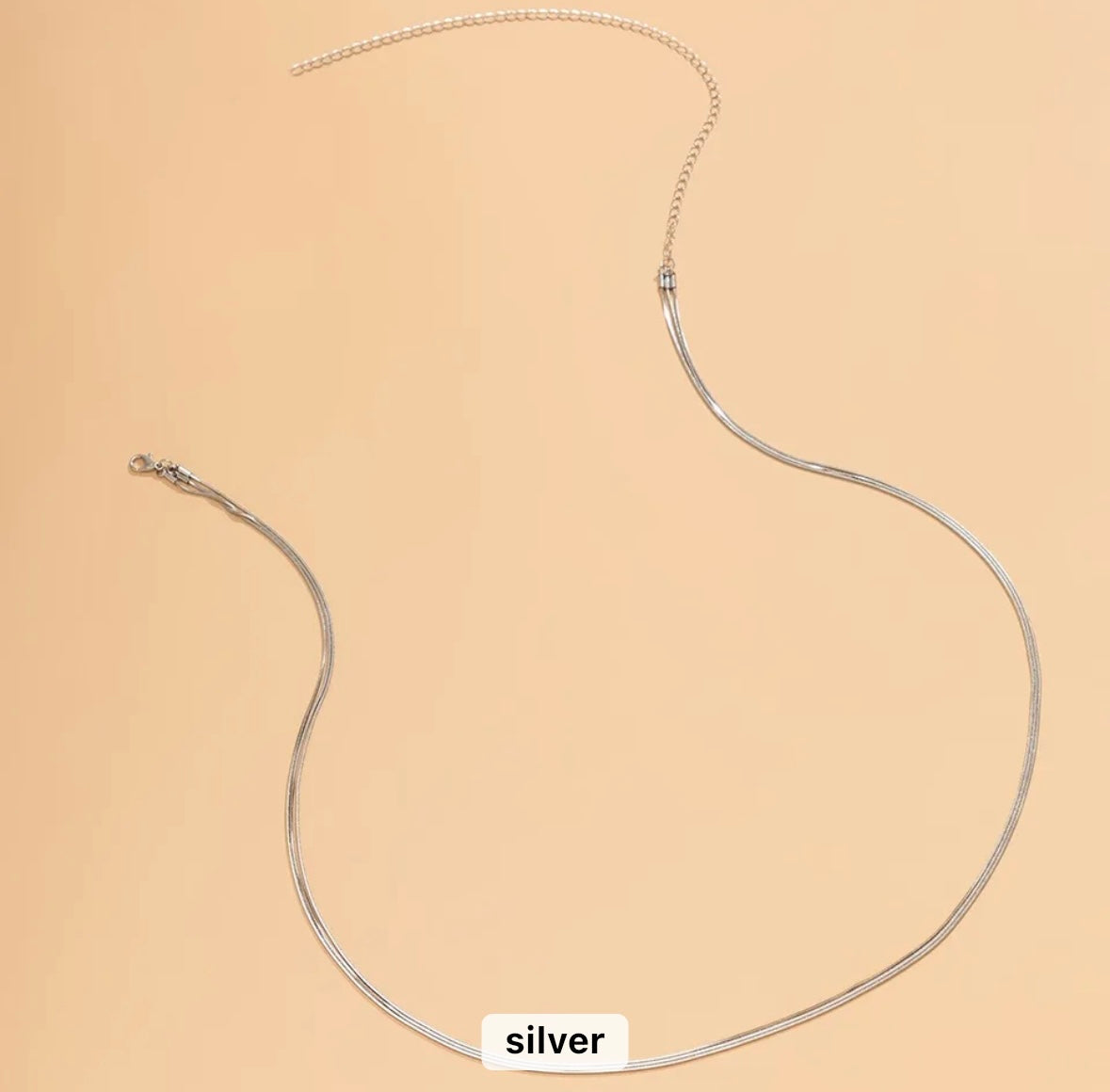 The Amber Snake Waist Chain Silver