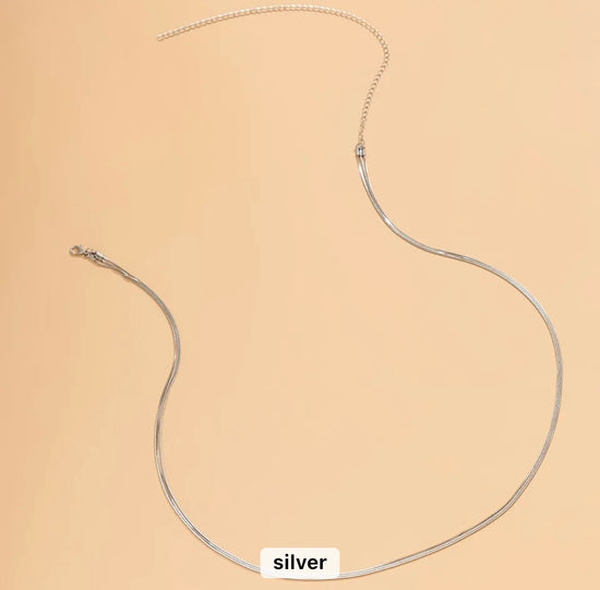 The Amber Snake Waist Chain Silver