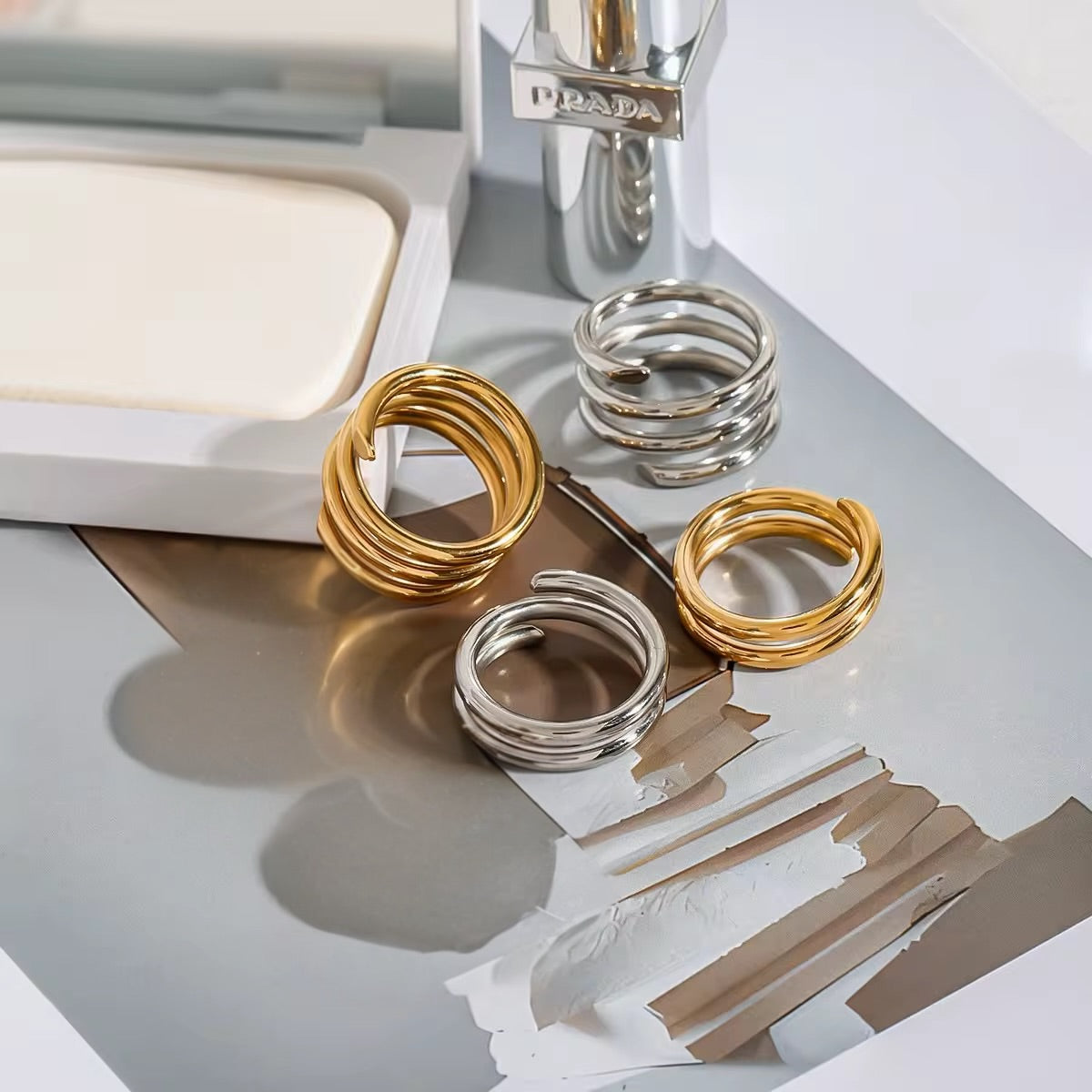 The Nelle Short Silver Ring