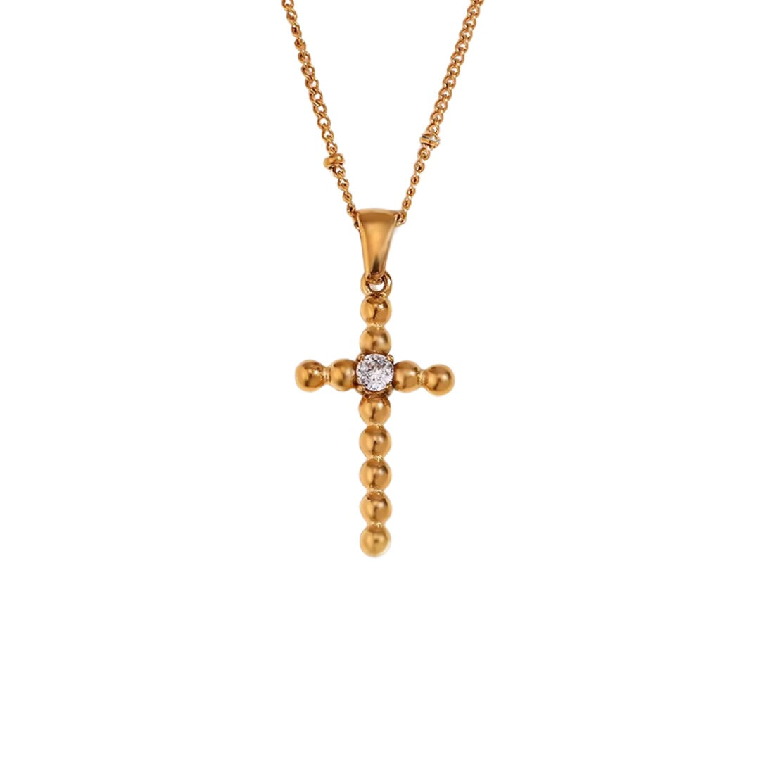 The Beaded Cross Necklace