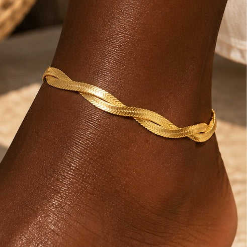 The Amber Twist Anklet