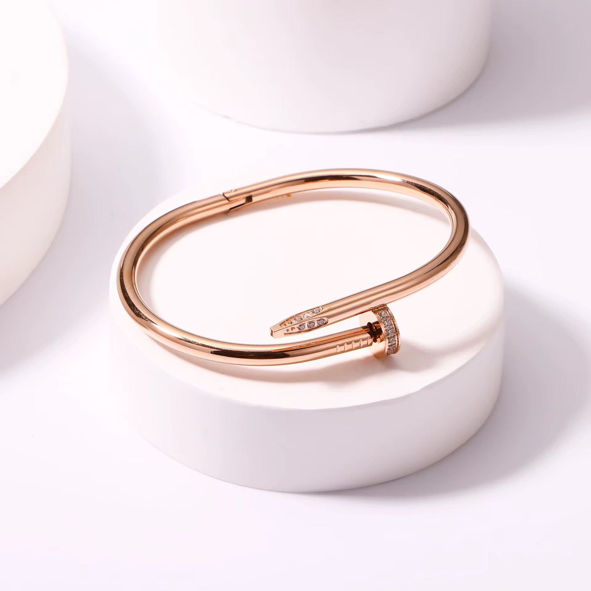The Pave Rose Gold Bangle