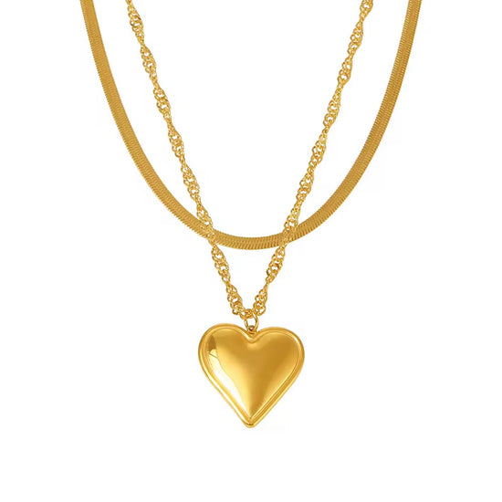 The Layered Heart Necklace