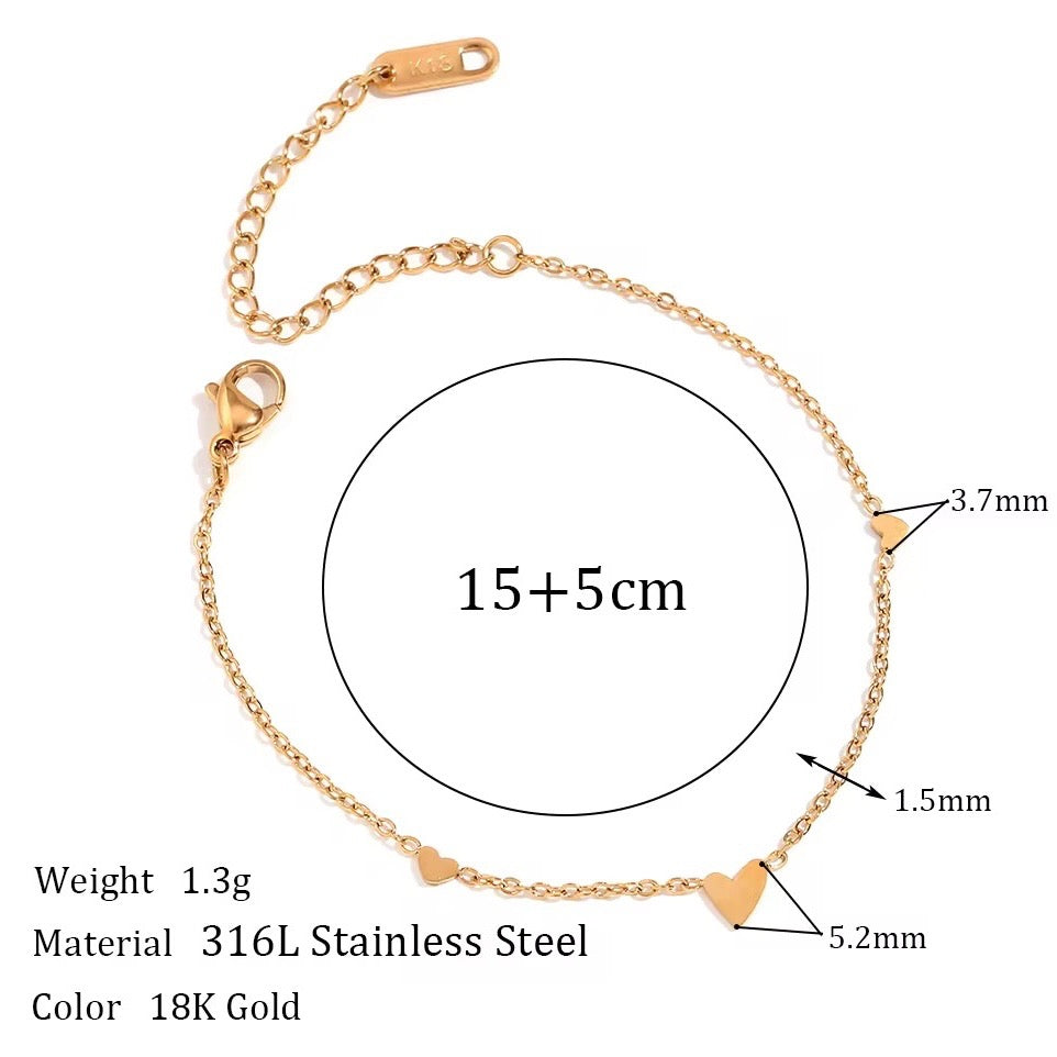 The Dainty Heart Bracelet