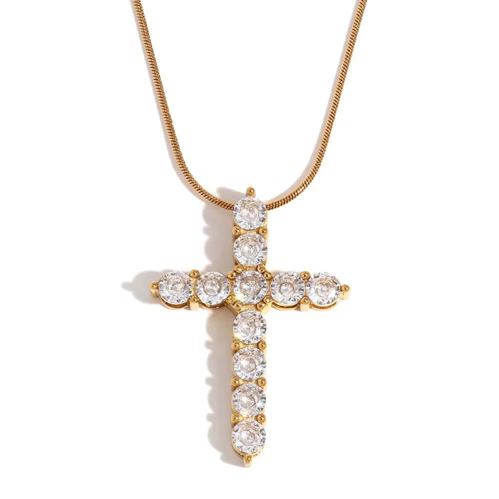 The Gem Stone Cross Necklace