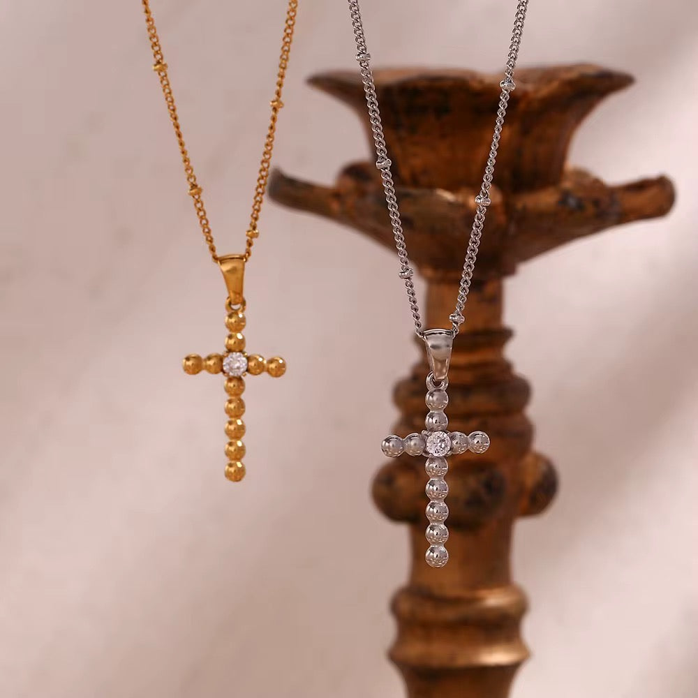 The Beaded Cross Necklace