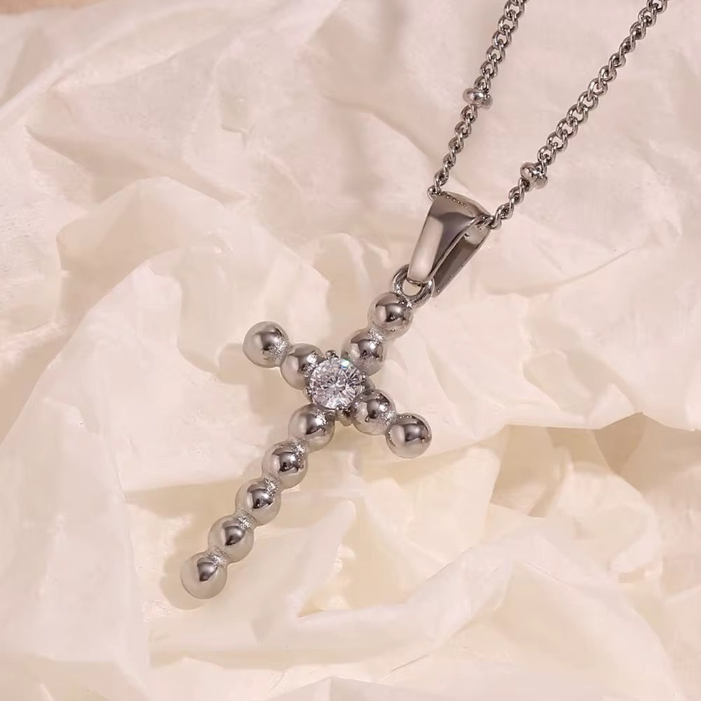 The Beaded Cross Necklace