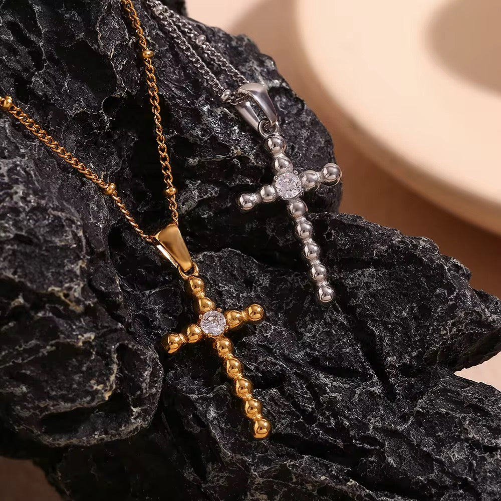 The Beaded Cross Necklace