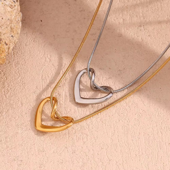 The Heart Drop Silver Necklace