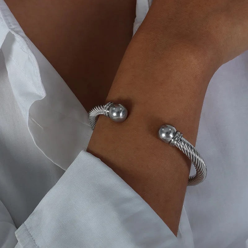 The Yara Silver Bangle