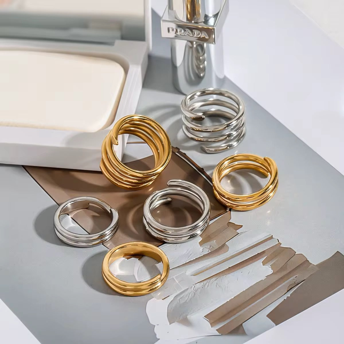 The Nelle Long Silver Ring