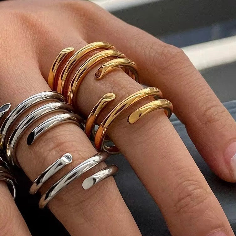 The Nelle Short Silver Ring