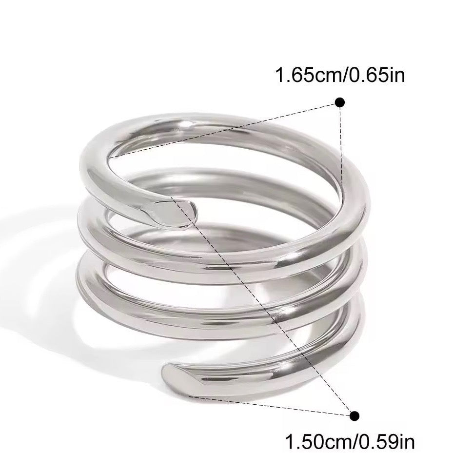 The Nelle Long Silver Ring