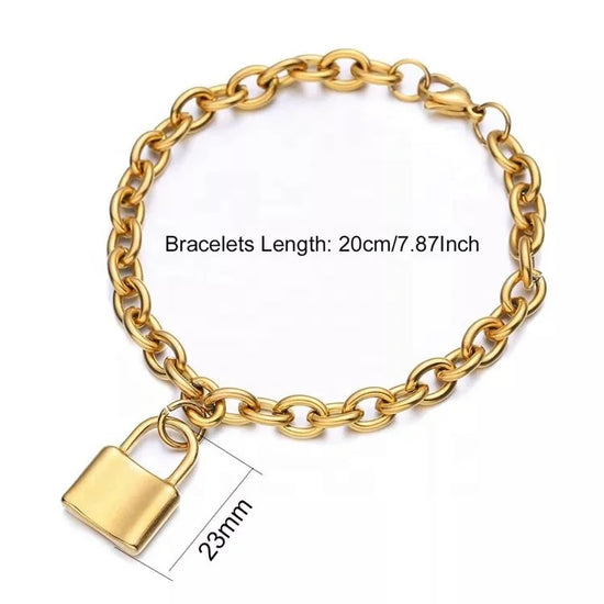 lock charm bracelet