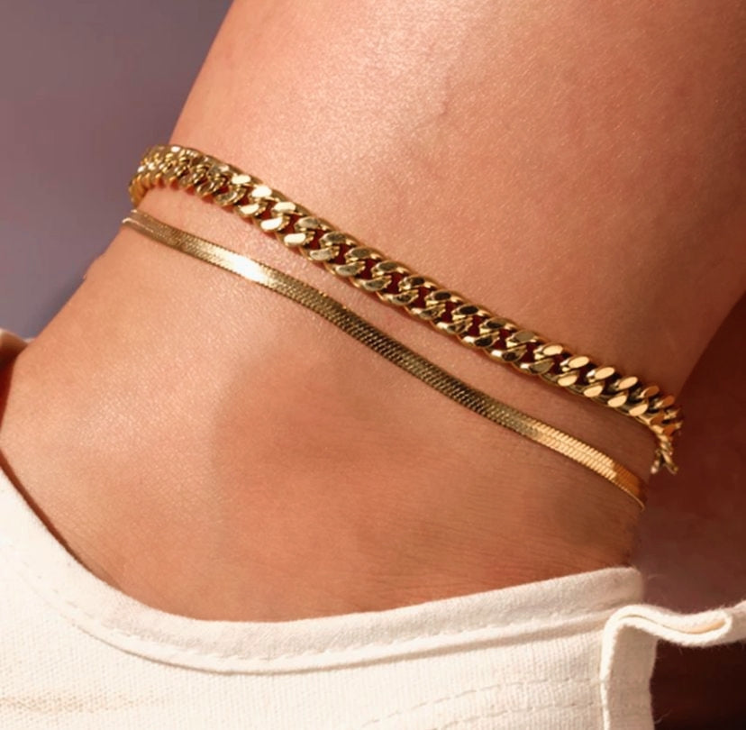 Load image into Gallery viewer, The Amber Snake Anklet
