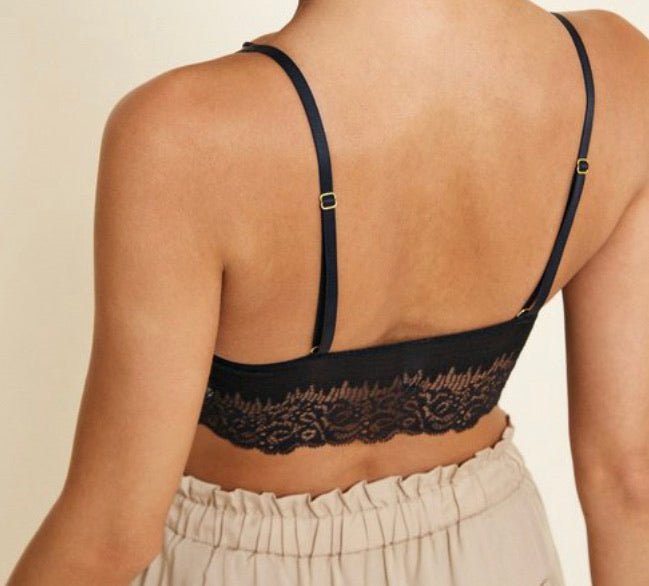 The Double V Lace Bralette